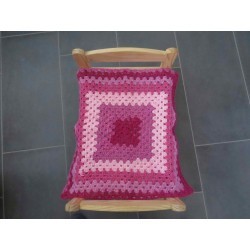 gehaakte deken met roze