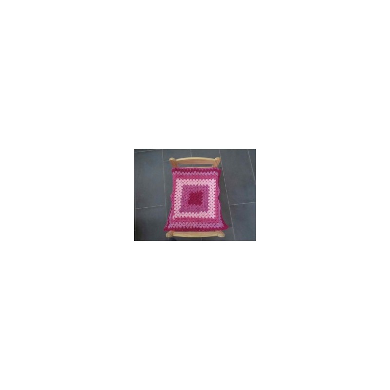 gehaakte deken met roze