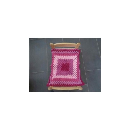 gehaakte deken met roze
