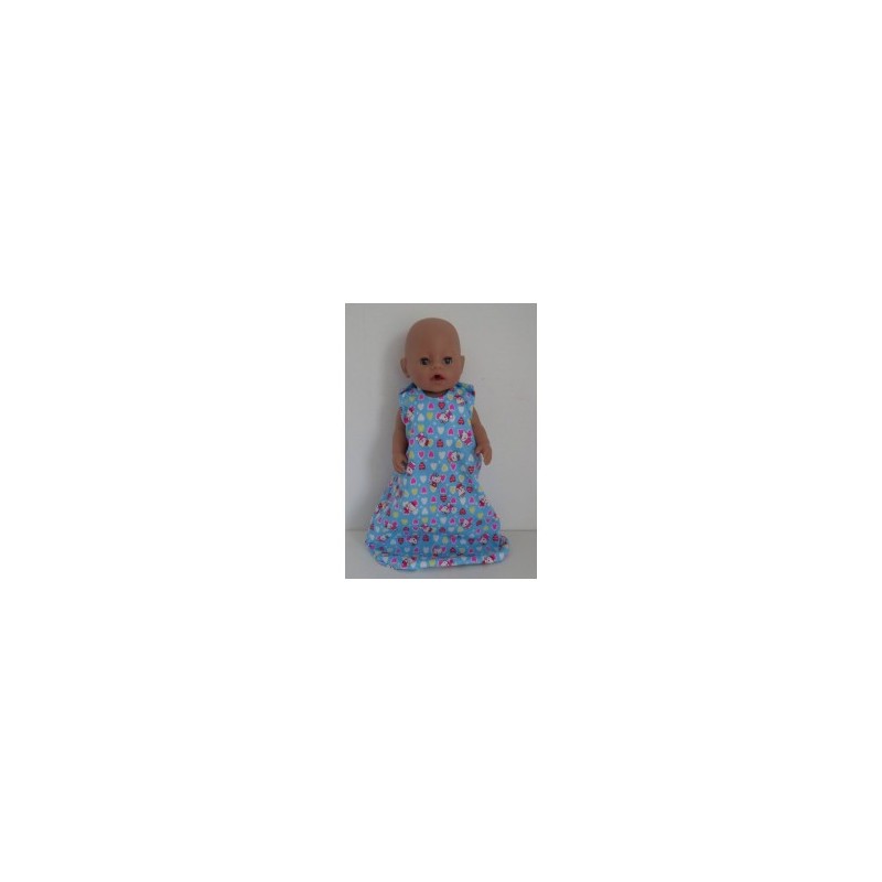 slaapzak blauw hello kitty hartjes baby born 43cm