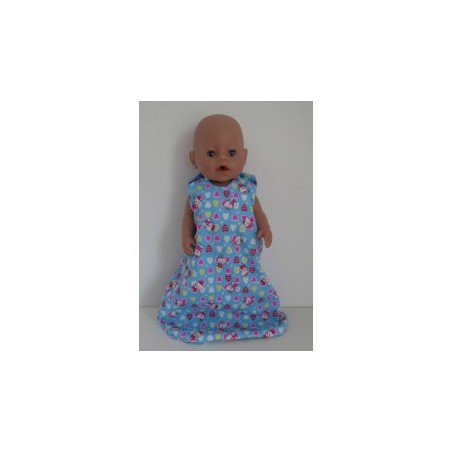 slaapzak blauw hello kitty hartjes baby born 43cm
