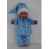 pyjama licht blauw panda baby born 43cm