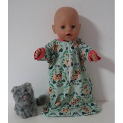 slaapzak mouwen tijger baby born 43cm