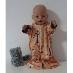 slaapzak mouwen bosdieren baby born 43cm