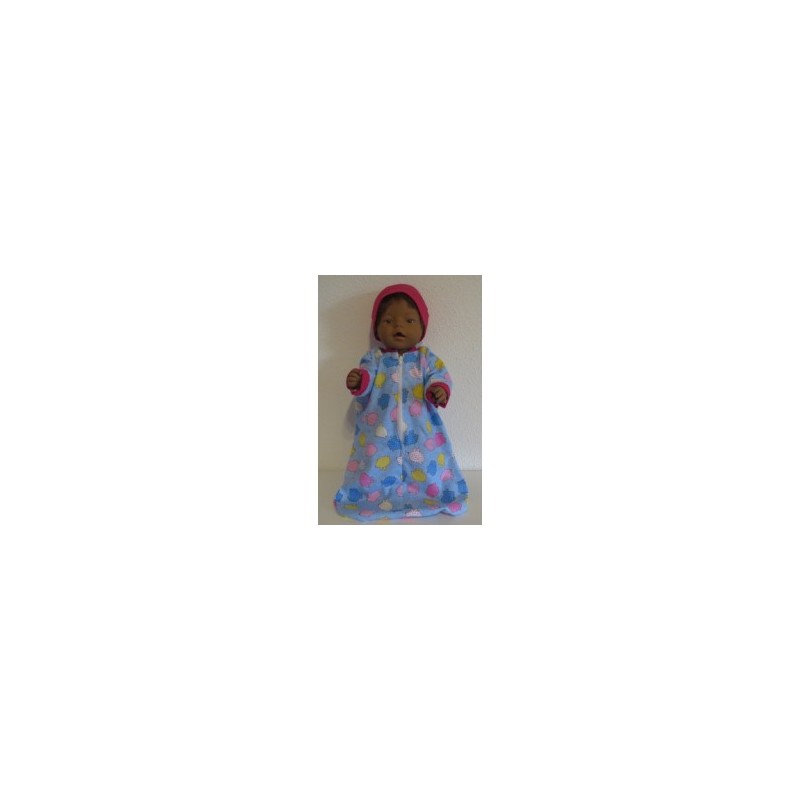 slaapzak blauw dieren baby born 43cm