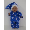 pyjama blauw ganzen baby born 43cm
