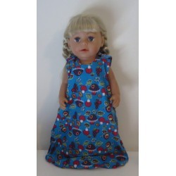 slaapzak blauw paddestoelen baby born 43cm