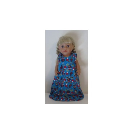 slaapzak blauw paddestoelen baby born 43cm