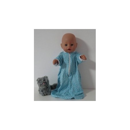 slaapzak mouwen blauw stippen baby born 43cm