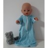 slaapzak mouwen blauw stippen baby born 43cm