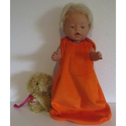 slaapzak oranje baby born 43cm