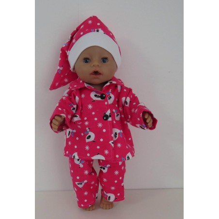 pyjama hard roze ganzen baby born 43cm