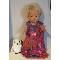 slaapzak grijs met rozen baby born 43cm