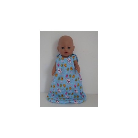 slaapzak blauw konijnen baby born 43cm