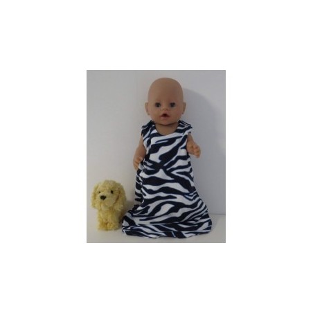 slaapzak zeebra print baby born 43cm