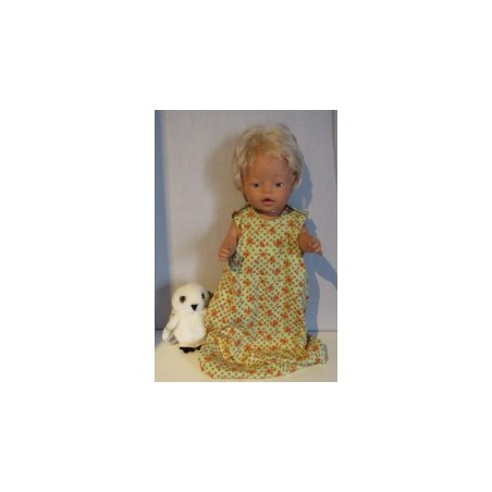 slaapzak groen met bloemen baby born 43cm
