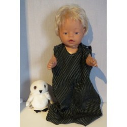 slaapzak donker blauw stippen groen baby born 43cm