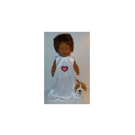 slaapzak wit met hartje baby born 43cm