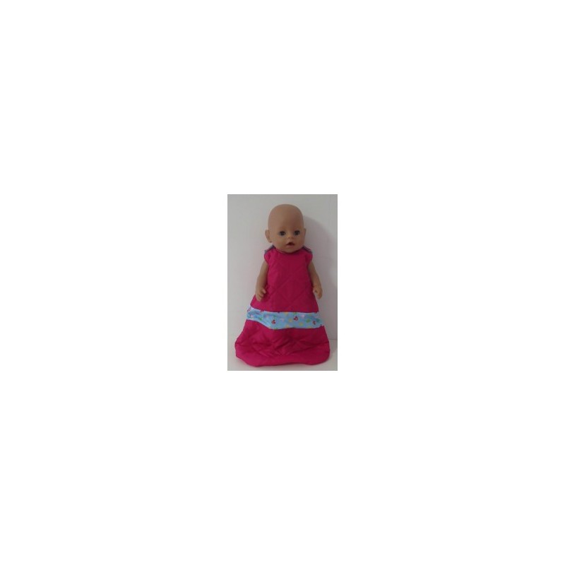 slaapzak gewatteerd hard roze met micky mouse  baby born 43cm