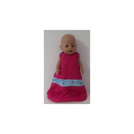 slaapzak gewatteerd hard roze met micky mouse  baby born 43cm