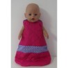 slaapzak gewatteerd hard roze met lila baby born 43cm