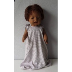 slaapzak gestreept bruin smal baby born 43cm