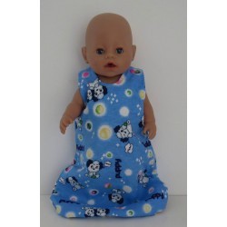 slaapzak blauw puppy baby born 43cm