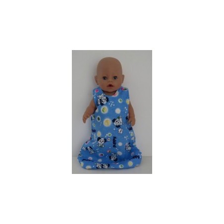 slaapzak blauw puppy baby born 43cm