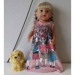 slaapzak oud roze city konijnen baby born 43cm