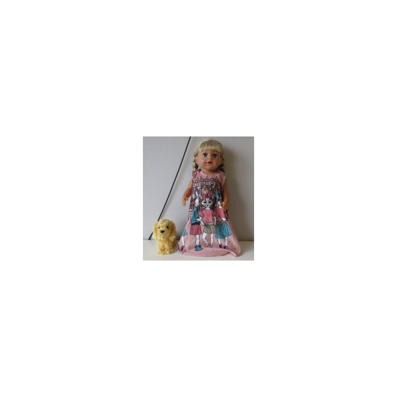 slaapzak oud roze city konijnen baby born 43cm
