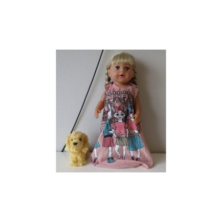 slaapzak oud roze city konijnen baby born 43cm