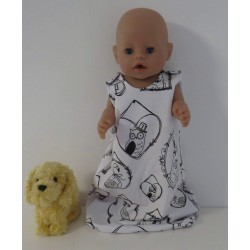 slaapzak wit dieren baby born 43cm
