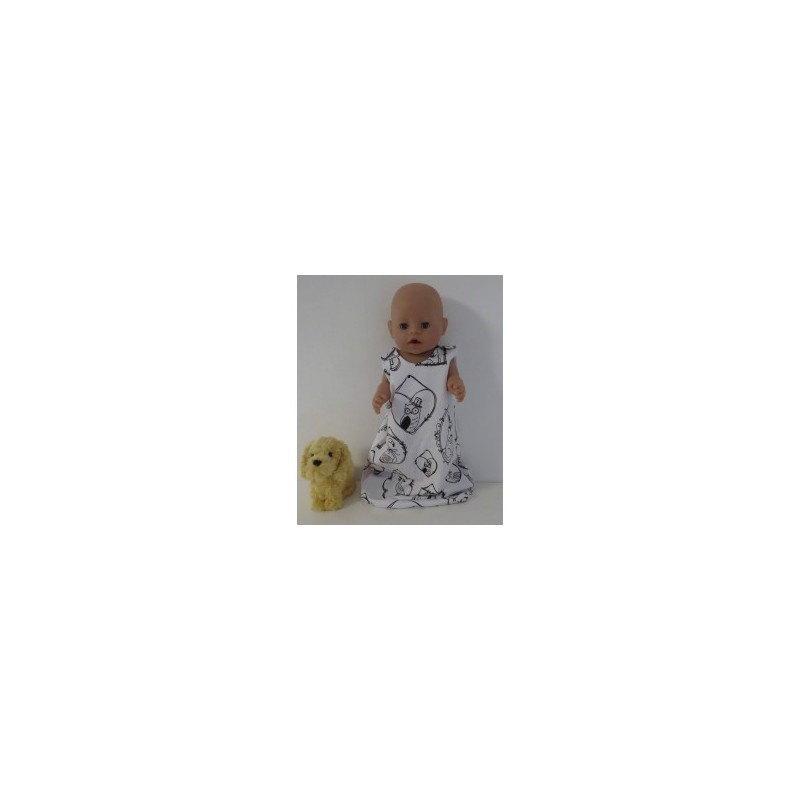 slaapzak wit dieren baby born 43cm