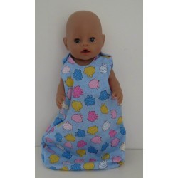 slaapzak blauw dieren baby born 43cm