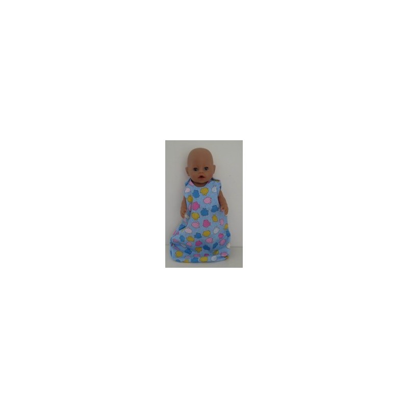 slaapzak blauw dieren baby born 43cm