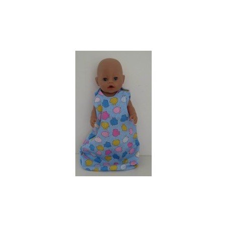 slaapzak blauw dieren baby born 43cm