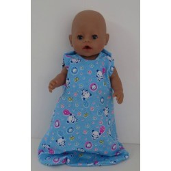 slaapzak licht blauw panda baby born 43cm