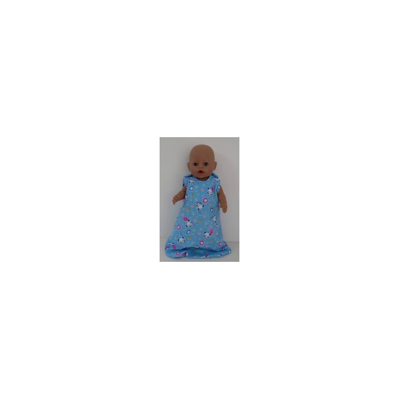 slaapzak licht blauw panda baby born 43cm