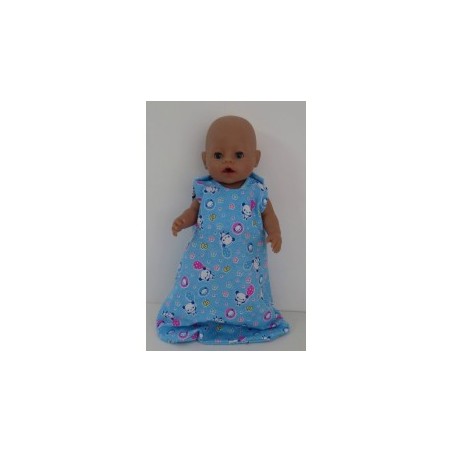 slaapzak licht blauw panda baby born 43cm