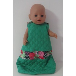 slaapzak gewatteerd groen baby born 43cm