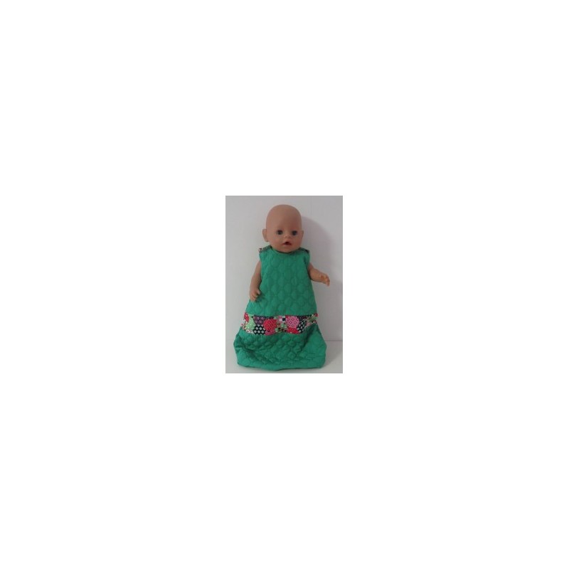 slaapzak gewatteerd groen baby born 43cm