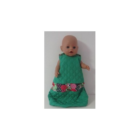 slaapzak gewatteerd groen baby born 43cm