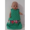 slaapzak gewatteerd groen baby born 43cm