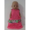slaapzak gewatteerd roze met groen baby born 43cm