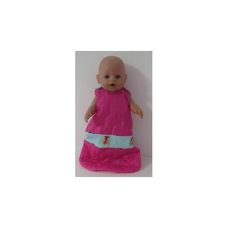 slaapzak gewatteerd hard roze met joki baby born 43cm