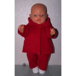 ski-pak rood baby born 43cm