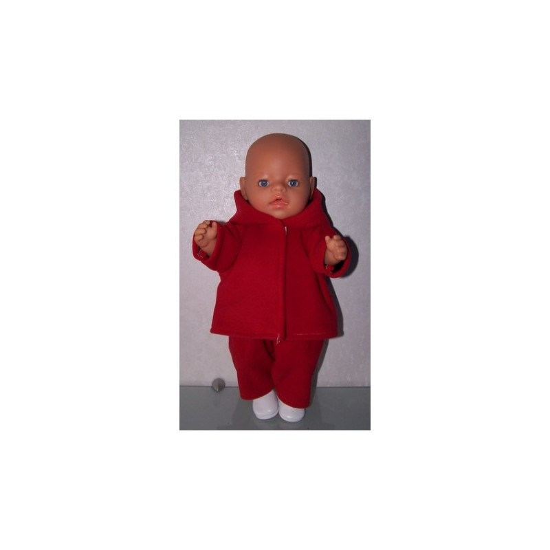 ski-pak rood baby born 43cm