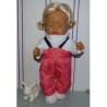 ski-pak hard roze met wit baby born 43cm