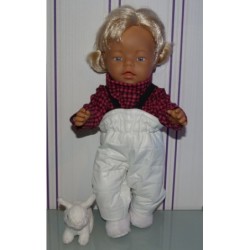 ski-pak wit met geruit baby born 43cm