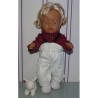 ski-pak wit met geruit baby born 43cm